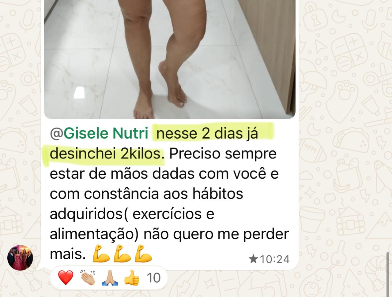 Depoimento de aluna no WhatsApp